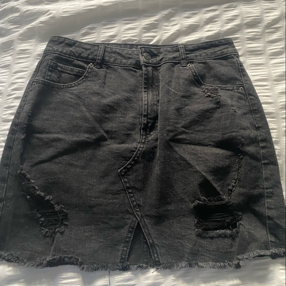 Black Jean skirt